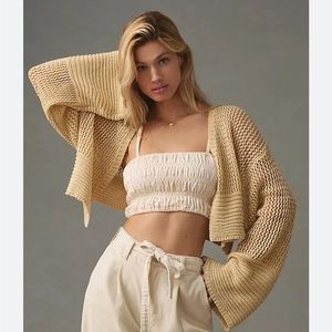 NWOT Anthropologie Juillet Cropped Kimono Sweater
